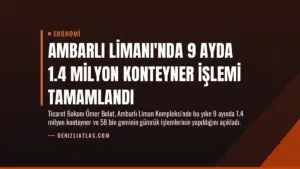 Ambarlı Limanı'nda 9 Ayda 1.4 Milyon Konteyner İşlemi Tamamlandı