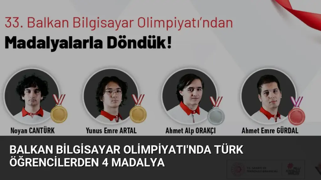 Balkan Bilgisayar Olimpiyatı'nda Türk Öğrencilerden 4 Madalya
