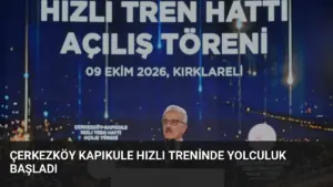 Çerkezköy Kapıkule Hızlı Treninde Yolculuk Başladı