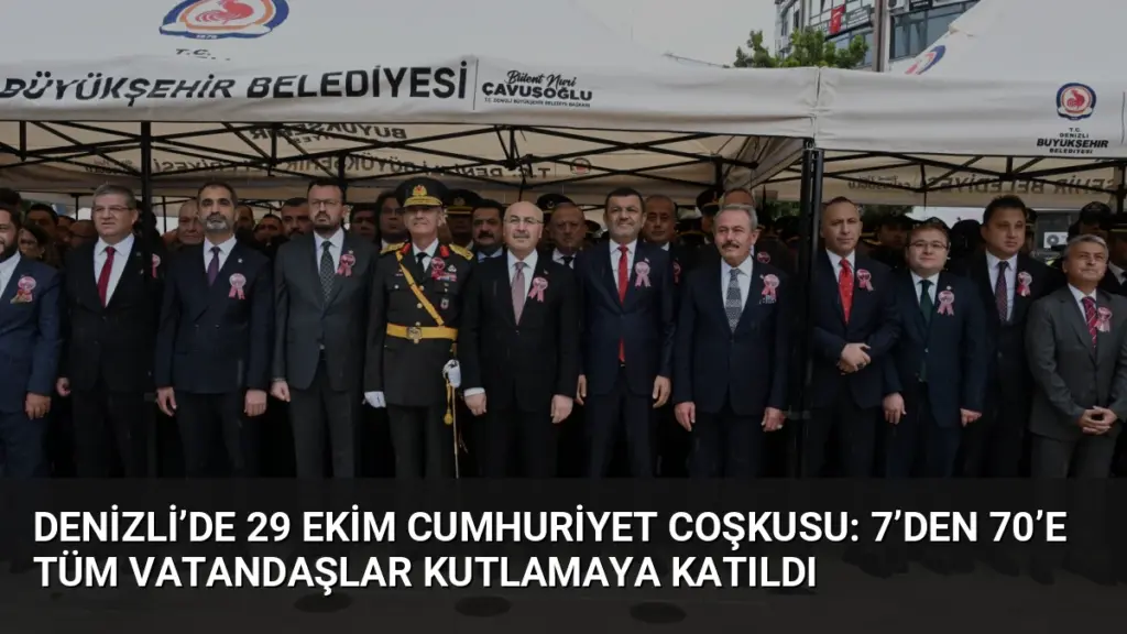 Denizli’de 29 Ekim Cumhuriyet Coşkusu: 7’den 70’e Tüm Vatandaşlar Kutlamaya Katıldı