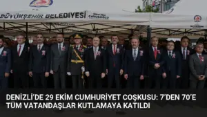 Denizli’de 29 Ekim Cumhuriyet Coşkusu: 7’den 70’e Tüm Vatandaşlar Kutlamaya Katıldı