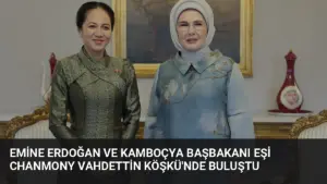 Emine Erdoğan ve Kamboçya Başbakanı Eşi Chanmony Vahdettin Köşkü'nde Buluştu