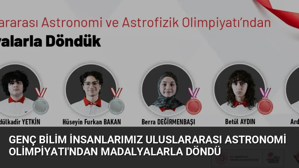 Genç Bilim İnsanlarımız Uluslararası Astronomi Olimpiyatı'ndan Madalyalarla Döndü