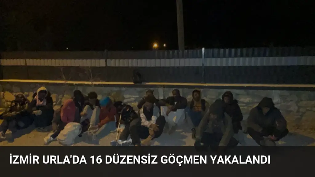 İzmir Urla'da 16 Düzensiz Göçmen Yakalandı