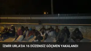 İzmir Urla'da 16 Düzensiz Göçmen Yakalandı