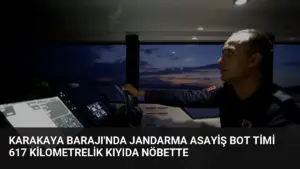 Karakaya Barajı'nda Jandarma Asayiş Bot Timi 617 Kilometrelik Kıyıda Nöbette