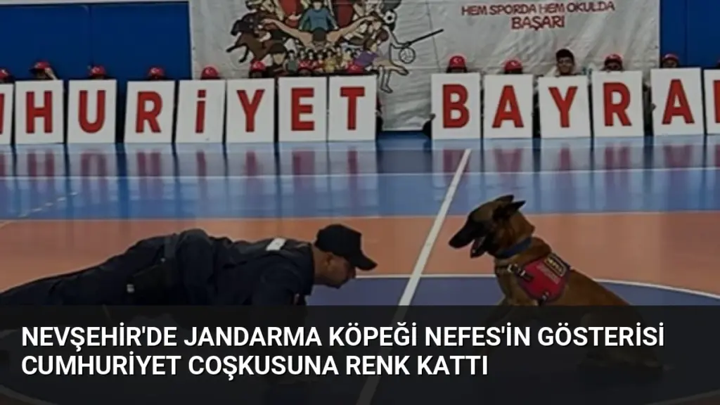 Nevşehir'de Jandarma Köpeği Nefes'in Gösterisi Cumhuriyet Coşkusuna Renk Kattı
